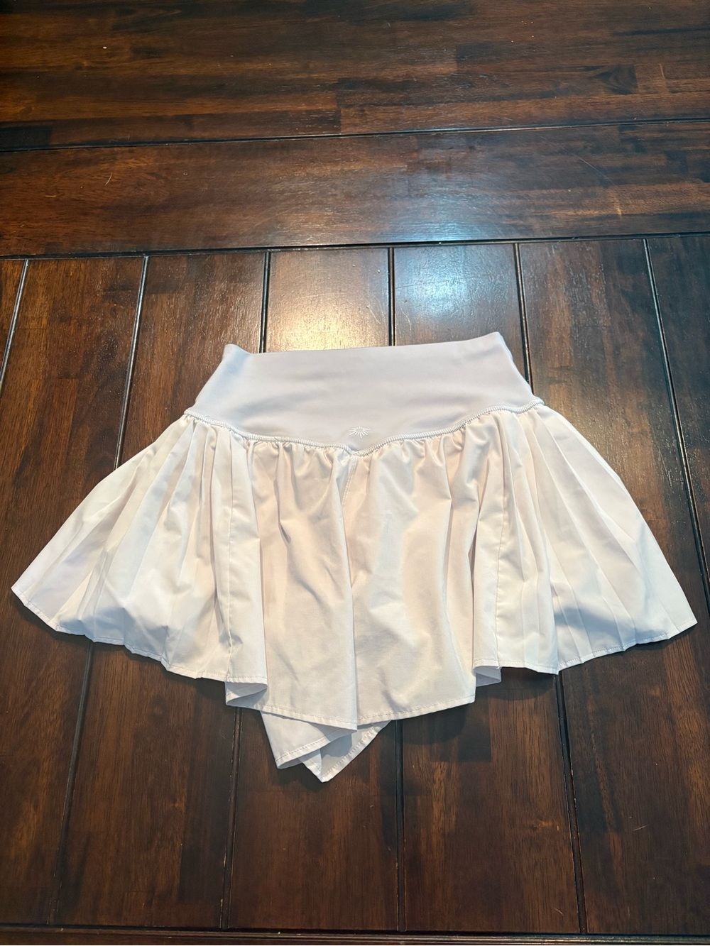 Aerie flowy shorts with built in biker shorts, light purple, size S